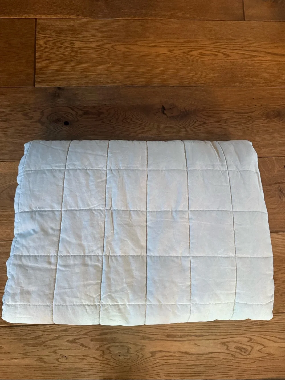 Quince Full/Queen Mist Linen Quilt